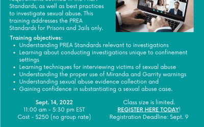 NEW Virtual Training on PREA – Register Today