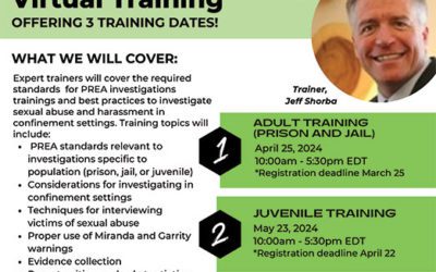 Don’t Miss TMG’s Upcoming PREA Specialized Trainings!