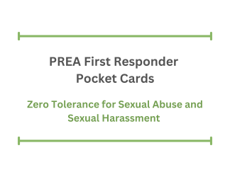 PREA First Responder Pocket Cards