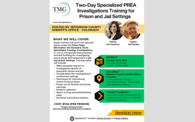 Join TMG in Colorado for PREA training!