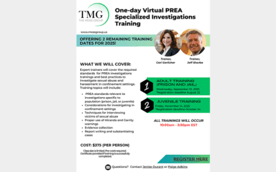 2025 Virtual PREA Specialized Investigations Trainings